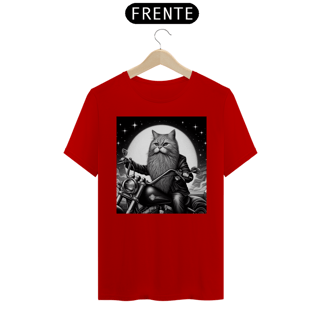 Nome do produto Camiseta - Gato pilotando moto 