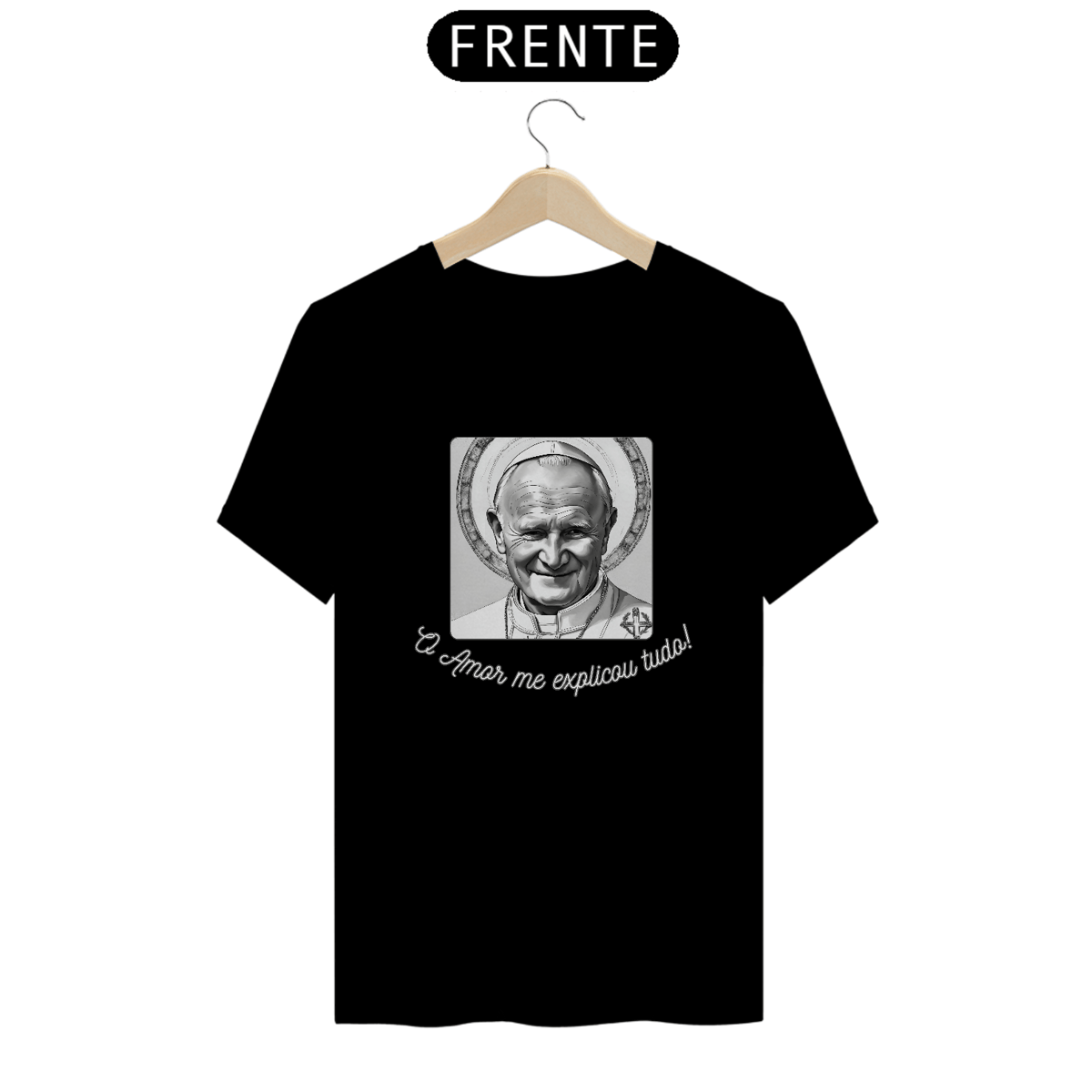 Nome do produto: Camiseta São João Paulo II - O Amor me explicou tudo