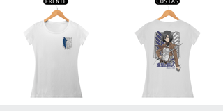 Nome do produto BABY LOOK MIKASA - ATTACK ON TITAN