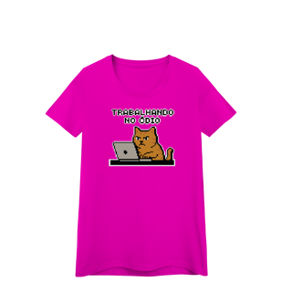 Nome do produto BABY LOOK TRABALHANDO NO ÓDIO - MEMES
