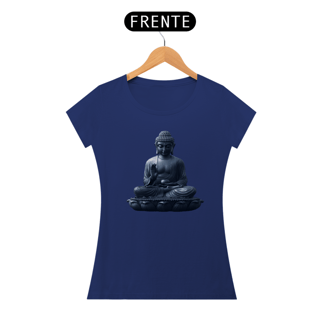 Nome do produto Camiseta Feminina Algodão Pima Mandala  do Buda (Monocromático)