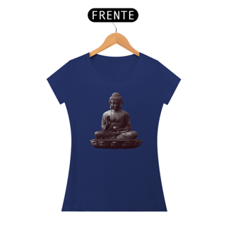 Nome do produto Camiseta Feminina Algodão Pima Mandala do Buda (Clássico)