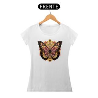 Nome do produto Camiseta Feminina Algodão Pima Mandala da Borboleta