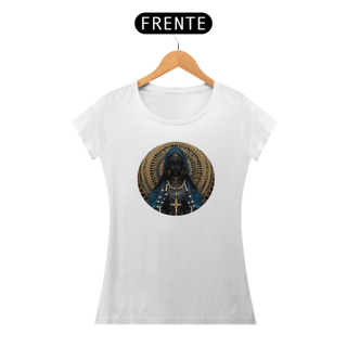 Nome do produto Camiseta Feminina Algodão Pima Mandala Nossa Senhora Aparecida