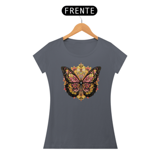 Nome do produto Camiseta Feminina Algodão Pima Mandala da Borboleta