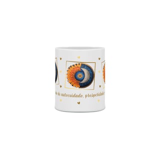 Nome do produto Caneca de Porcelana Mandala SoLuna. Um caminho de autocuidado, prosperidade e otimismo