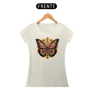 Nome do produto Camiseta Feminina Algodão Pima Mandala da Borboleta