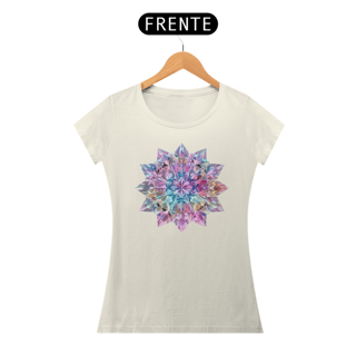 Nome do produto Camiseta Feminina Algodão Pima Mandala  dos Cristais