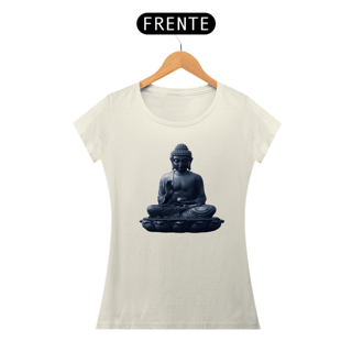 Nome do produto Camiseta Feminina Algodão Pima Mandala  do Buda (Monocromático)