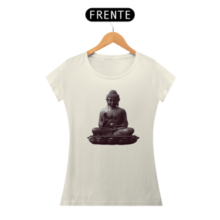 Nome do produto Camiseta Feminina Algodão Pima Mandala do Buda (Clássico)
