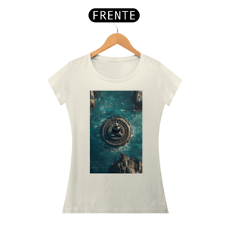 Nome do produto Camiseta Feminina Algodão Pima Mandala do Buda (Aérea)