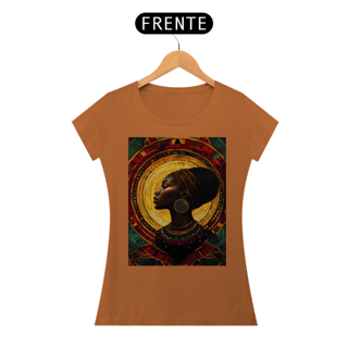Nome do produto Camiseta Feminina Algodão Pima Mandala Afro