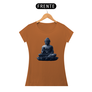 Nome do produto Camiseta Feminina Algodão Pima Mandala  do Buda (Monocromático)