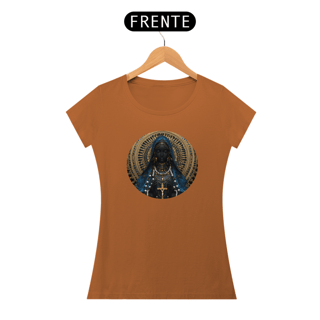 Nome do produto Camiseta Feminina Algodão Pima Mandala Nossa Senhora Aparecida