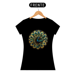 Nome do produto Camiseta  Feminina Algodão Pima Mandala do Pavão