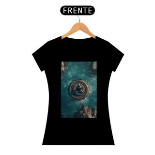 Nome do produto Camiseta Feminina Algodão Pima Mandala do Buda (Aérea)