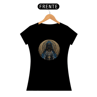 Nome do produto Camiseta Feminina Algodão Pima Mandala Nossa Senhora Aparecida