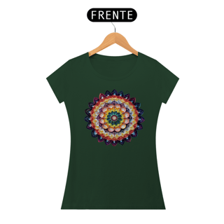 Nome do produto Camiseta Feminina Algodão Pima Mandala da Espiritualidade 