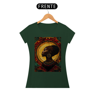 Nome do produto Camiseta Feminina Algodão Pima Mandala Afro