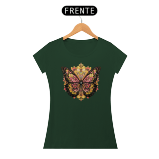 Nome do produto Camiseta Feminina Algodão Pima Mandala da Borboleta