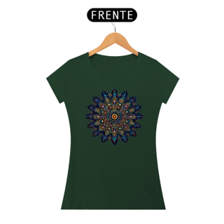 Nome do produto Camiseta Feminina Algodão Pima Mandala Pontilhismo