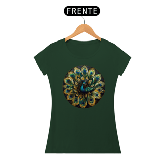 Nome do produto Camiseta  Feminina Algodão Pima Mandala do Pavão