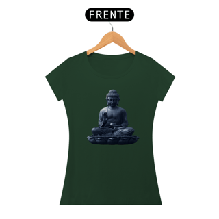 Nome do produto Camiseta Feminina Algodão Pima Mandala  do Buda (Monocromático)