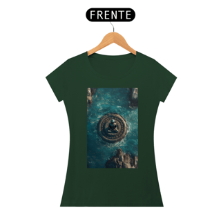 Nome do produto Camiseta Feminina Algodão Pima Mandala do Buda (Aérea)