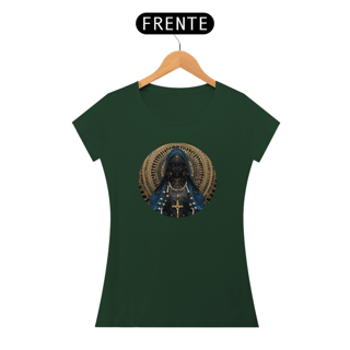 Nome do produto Camiseta Feminina Algodão Pima Mandala Nossa Senhora Aparecida