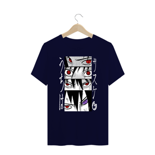 Nome do produto T-shirt plus size Uchiha Sasuke (branca)