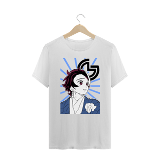Nome do produto T-shirt plus size Tanjiro Demon Slayer (preta)