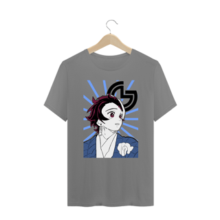 Nome do produto T-shirt plus size Tanjiro Demon Slayer (preta)