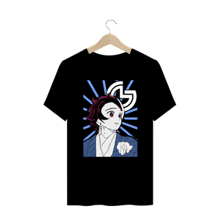 Nome do produto T-shirt plus size Tanjiro Demon Slayer (branca)