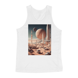 Nome do produtocamisetaBelos e premiados infográficos editoriais de arte 3D plana simples dos anos 50 de uma base lunar , cores pálidas , foco perfeito , fundo branco neutro , ângulo épico , composição épica , hiper maximalista