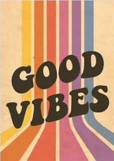 Nome do produto Poster Retro Good Vibes Premium