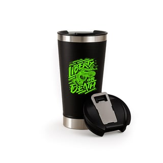 Nome do produtoCopo Térmico Militar Liberty Or Death Mamba Estampa Frente e Verso DTF UV