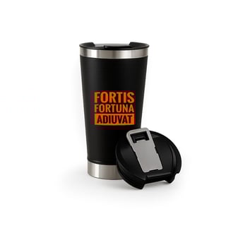 Copo Térmico Militar Fortis Fortuna Aiuvat Mamba Estampa Frente e Verso DTF UV