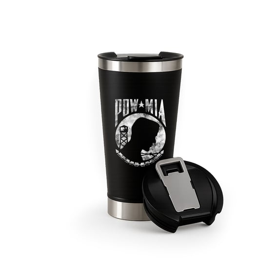 Copo Térmico Militar Pow Mia Mamba Estampa Frente e Verso DTF UV