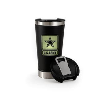 Copo Térmico Militar U.S ARMY Mamba Estampa Frente e Verso DTF UV