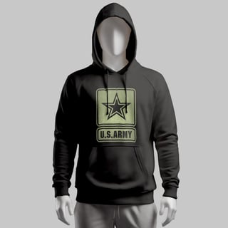 Casaco Militar US ARMY Moleton Com Capuz Premium Mamba Extrema Qualidade