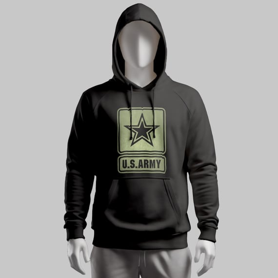 Casaco Militar US ARMY Moleton Com Capuz Premium Mamba Extrema Qualidade