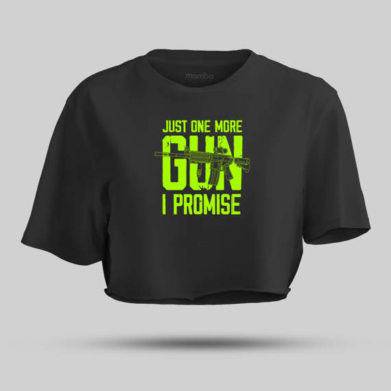 Cropped Militar Just One More Gun Mamba