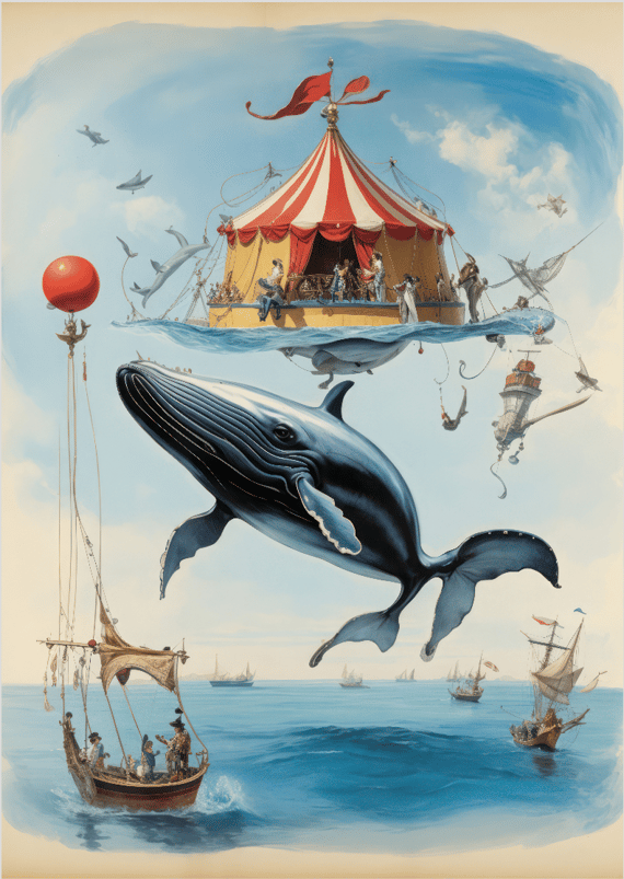 Pôster Surrealista - O Circo Baleia 02