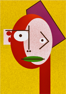 Nome do produto Pôster Cubiface 03 - Arte Colecionável - Tamanho A4 - Sem Moldura - Orientação Retrato - Fine Art