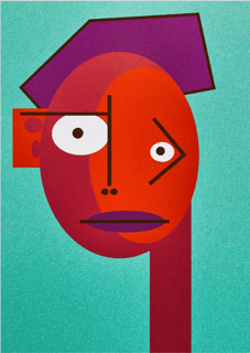 Nome do produto Pôster Cubiface 07 - Arte Colecionável - Tamanho A4 - Sem Moldura - Orientação Retrato - Fine Art