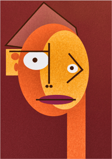 Nome do produto Pôster Cubiface 08 - Arte Colecionável - Tamanho A4 - Sem Moldura - Orientação Retrato - Fine Art