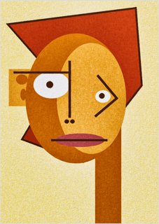 Nome do produto Pôster Cubiface 10 - Arte Colecionável - Tamanho A4 - Sem Moldura - Orientação Retrato - Fine Art