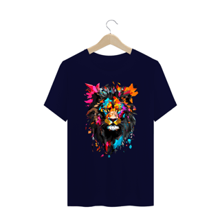 Nome do produto Camiseta leão de vidro Plus.- Coleção Espirito Selvagem