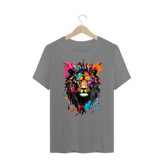 Nome do produto Camiseta leão de vidro Plus.- Coleção Espirito Selvagem