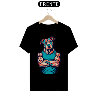 Nome do produto Camiseta estampa Pit Bull maromba - Coleção Dog Lovers 